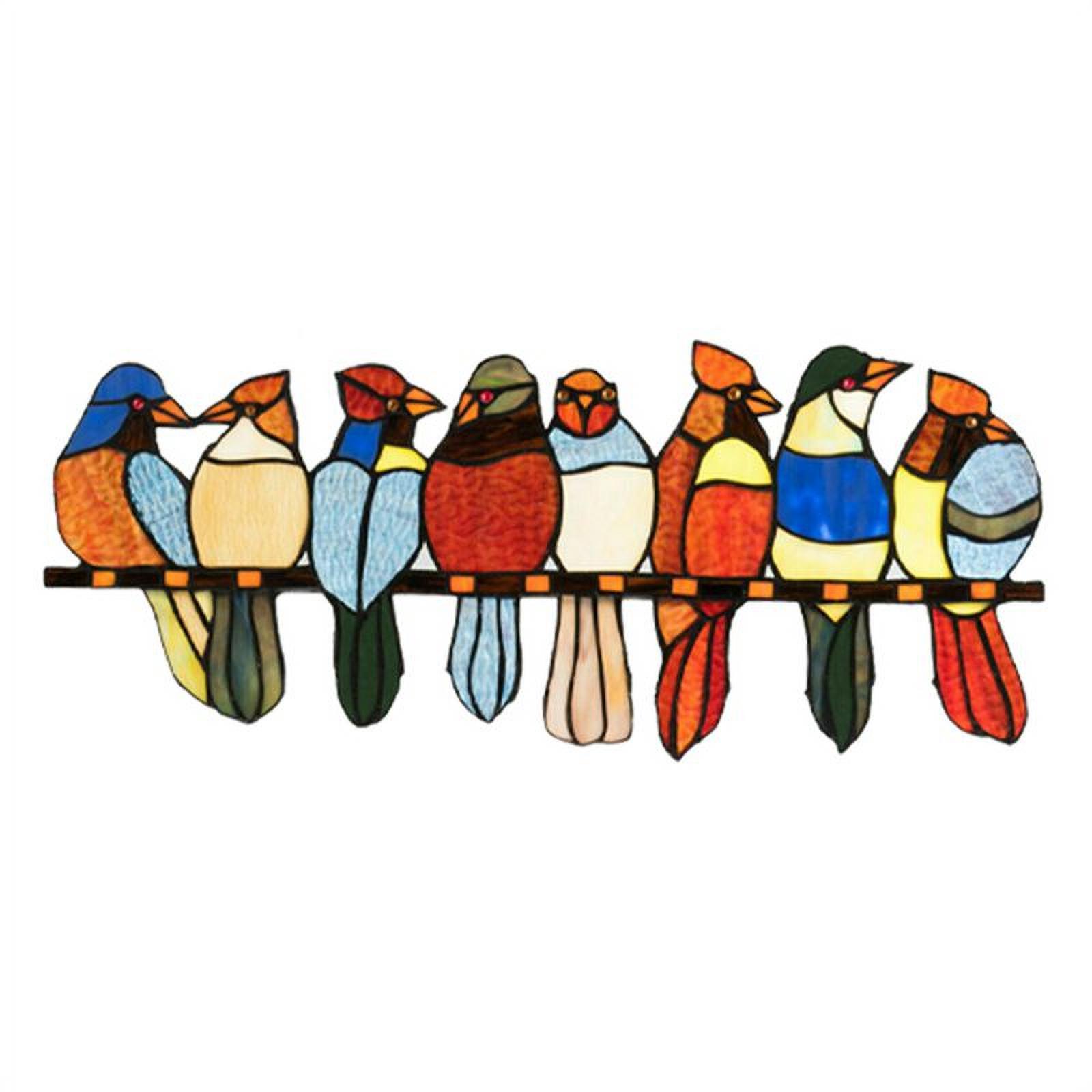 Taicanon Stained Glass Bird Sticker, Stain Glass Window Bird Decor Peeking Bird, Window Stained Glass Panels Sticker for Home Decor(Style 6) - image 1 of 7