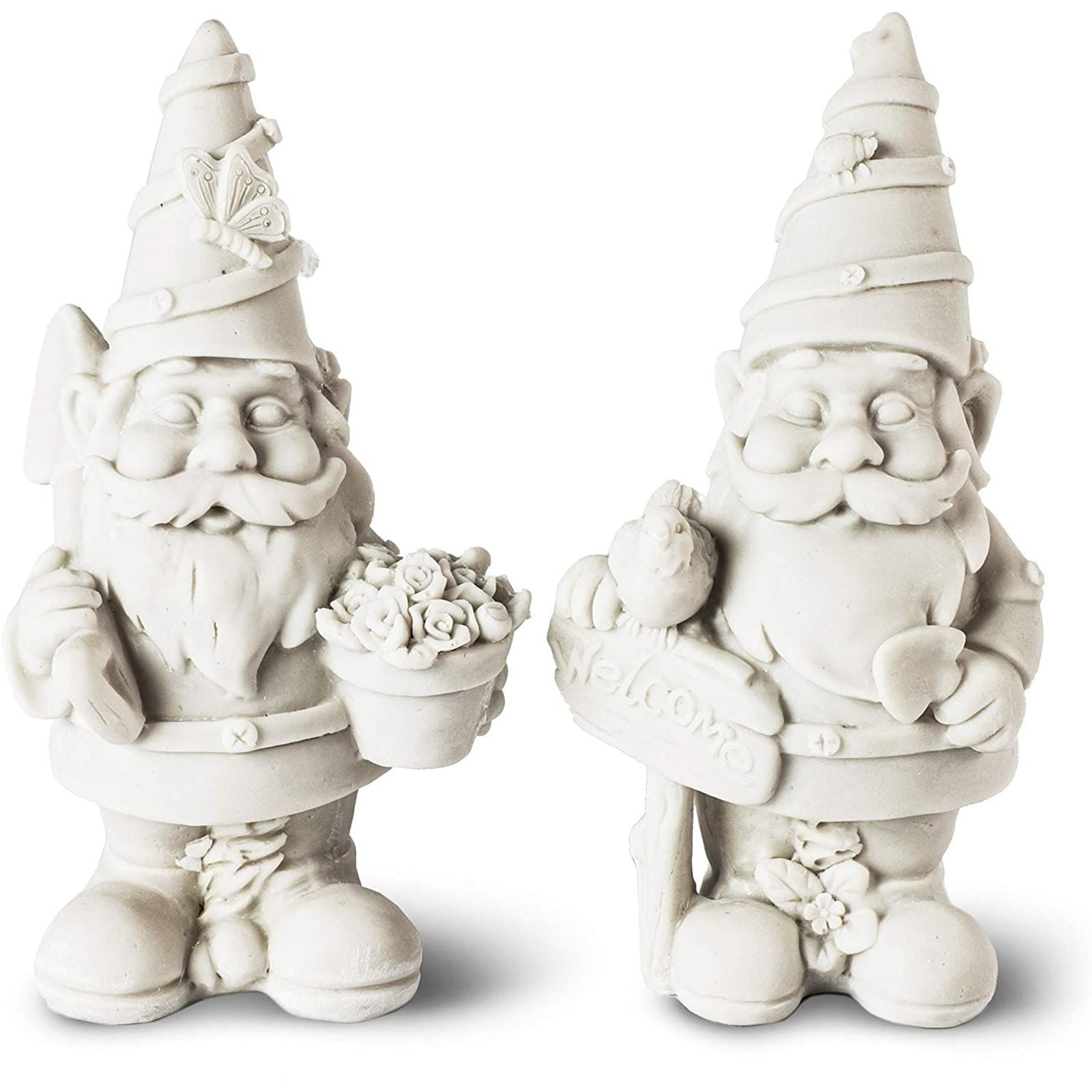 4 Pack Direct Global Trading Decorative Garden Stones With Gnome Design
