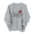 thumbnail image 2 of Women's Christmas Rhinestone Graphic Sweatshirt Crew Neck Long Sleeve Casual Pullover Top, 2 of 5