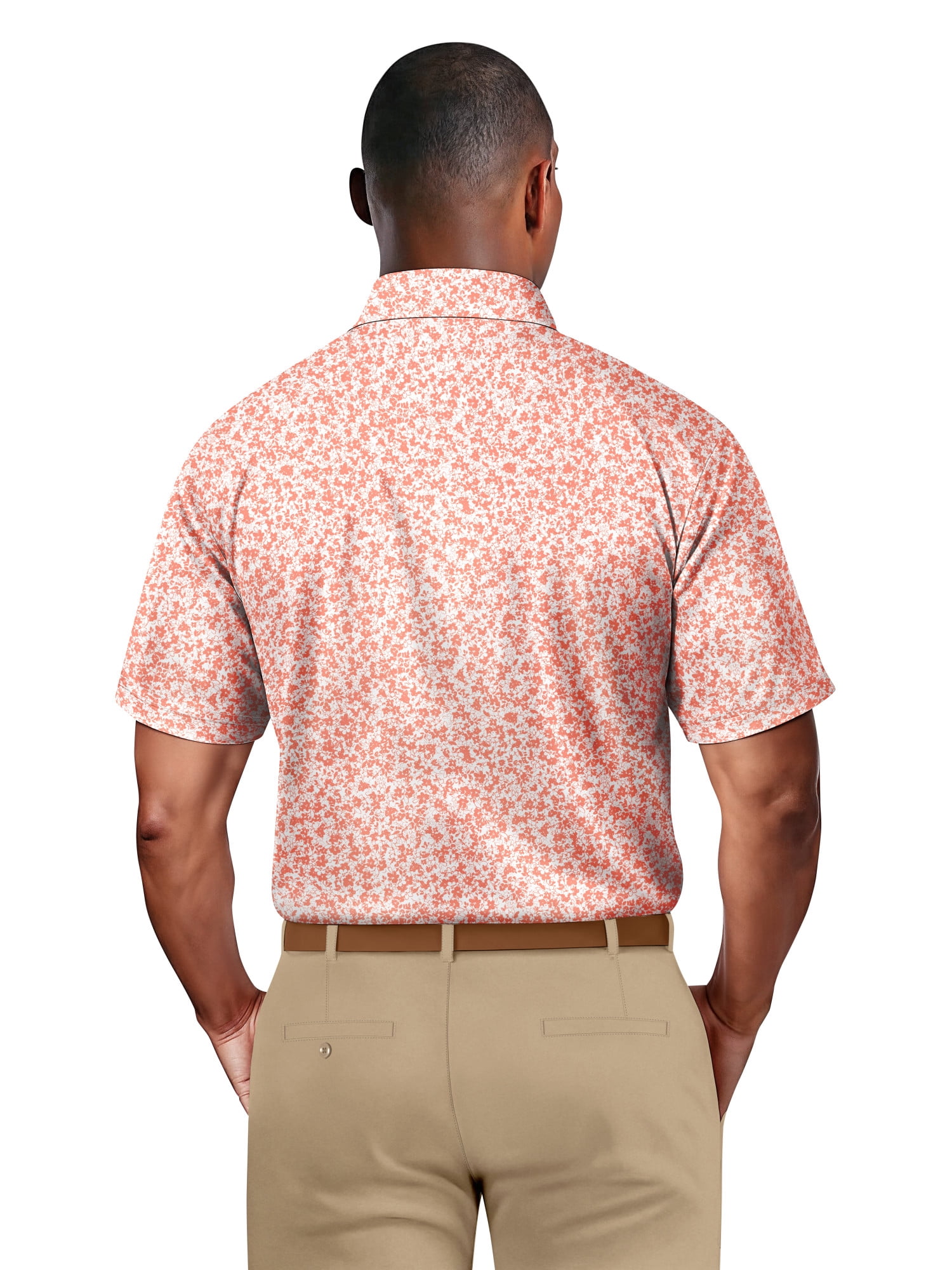 Ben Hogan Men's & Big Men's Performance Ditsy Floral Short Sleeve Polo Shirt, up to 5XL