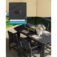 thumbnail image 3 of Harbweb 5pc HDPE Outdoor Dining Set, All-Weather Wood Grain Patio Furniture, Black, 3 of 6