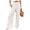 White, variant on TQWQT Women Linen Pants Elastic High Waist Wide Leg Palazzo Lounge Pants Casual Loose Beach Pants with Pockets
