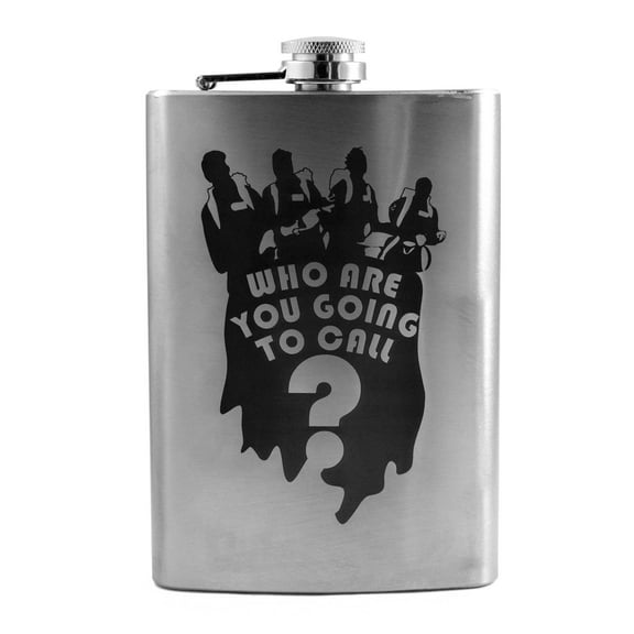 8oz Who Are You Going To Call Flask L1