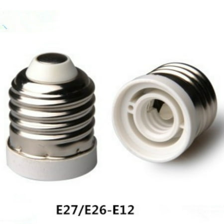 

XUQIANG E27 E26 to E12 Adapter Light Socket Medium to Candelabra Screw Bulb Socket Maximum 60W Heat Resistant No Fire Hazard