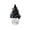 A003- Style C, variant on Halloween Ghost Ceramic Tree Decor with LED Lights, Pre-Lit Black Retro Halloween Tabletop Figurine, 1 Piece Spooky Holiday Decoration for Indoor Home Party Mantel Shelf Display