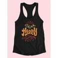 thumbnail image 3 of Happy Thoughts Quote Tank Women -Image by Shutterstock, Female x-Large, 3 of 4