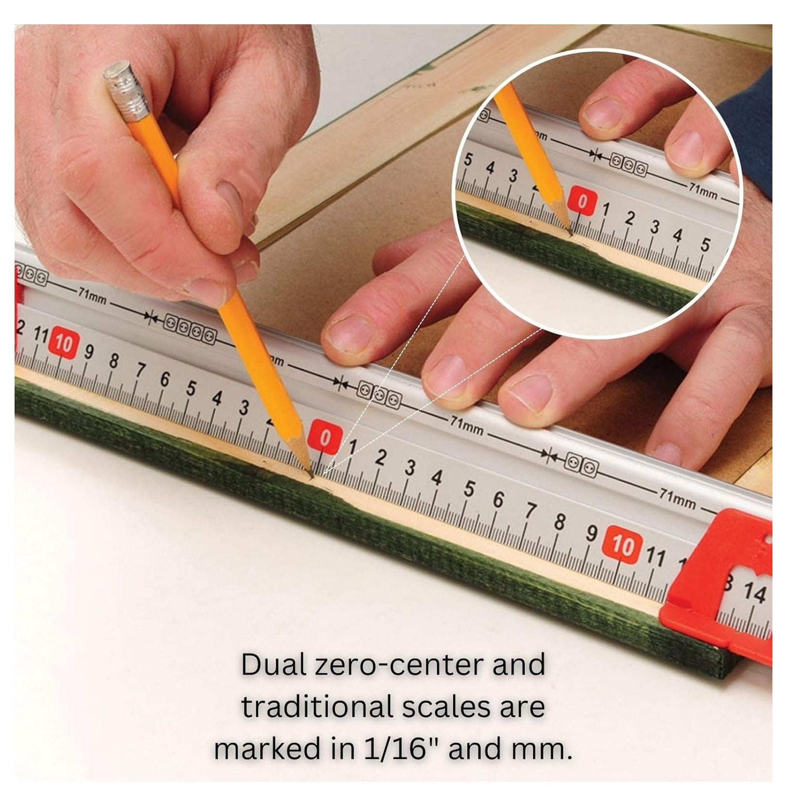 313 Measure Mate - Ultimate Home-Improvement Tool - With Level and Ruler - Features Sliding Markers and Knife - Includes Nail Gripper and Drill Bit Gauge - 12 Inch