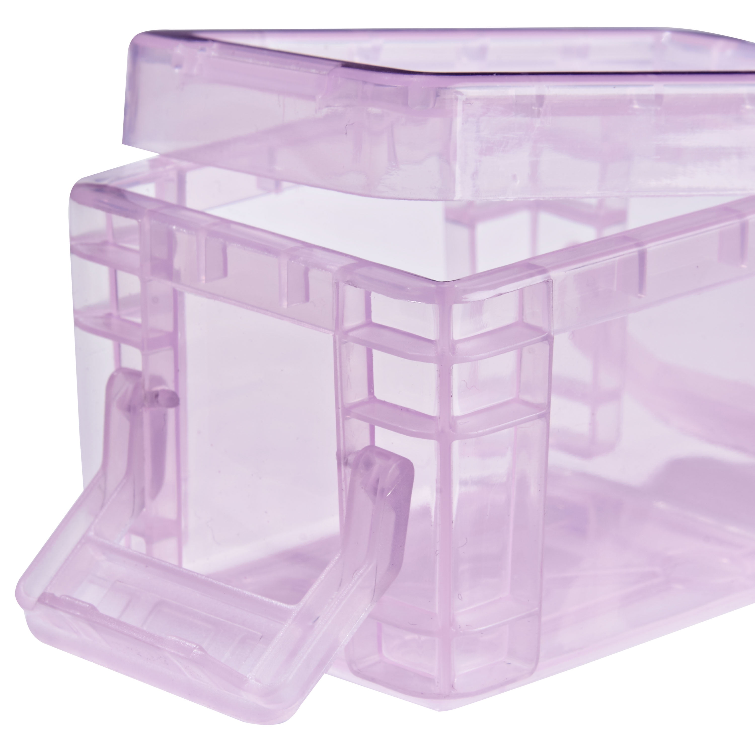 Pen+Gear Plastic Pixie Storage Box for Home Office, Purple