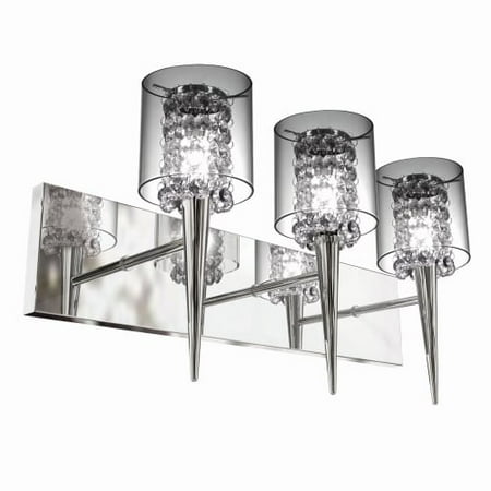 Bazz Lighting M3823CB Topaz Three-Light Medium Vanity Light with Glass Crystals