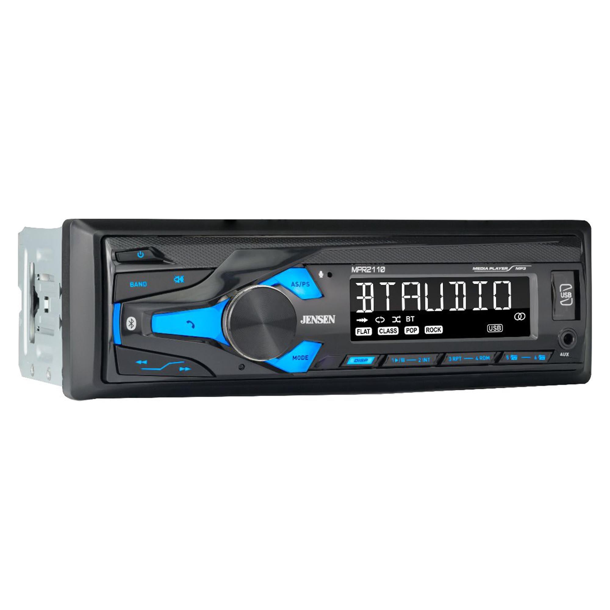 Jensen MPR2110 Single Din Car Stereo - Bluetooth, AM/FM, AUX, USB