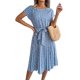 thumbnail image 2 of Lucakuins, vestido de playa de manga corta para mujer, vestido de fiesta plisado con estampado Floral informal de verano, ropa de calle Lucakuins moda, 2 of 7