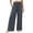 Dark Gray, variant on Smocked High Waist Wide Leg Cotton Pants Double Layer Ruffle Elastic Waist Palazzo Pants,Boho Flowy Summer Vacation Pants Beige