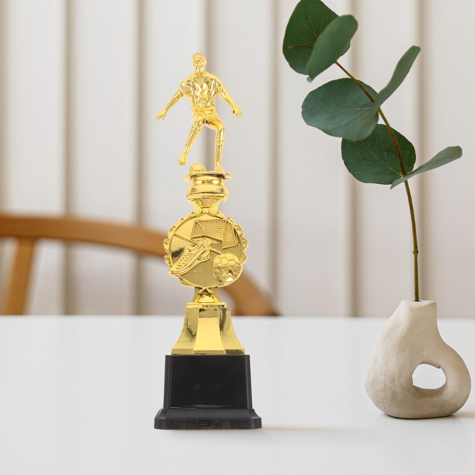 EXHUMKY Plastic Soccer Trophy Award for Sports Competitions, Company Events, and Team Celebrations