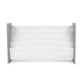 thumbnail image 3 of Humble Crew Inspire Extra Large Kids 4 Tier Bookrack with 4 Front Pockets for Smaller Books, Grey/White, 3 of 5