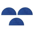 thumbnail image 1 of Furnish My Place Modern Plush Solid Neon Blue Color Rug - Pets and Kids Friendly Rug, Indoor/Outdoor Mat, Area Rugs Great for Kids, Pets, Living Room, Made in USA, 18" x 36" Half Round - Set of 3, 1 of 5