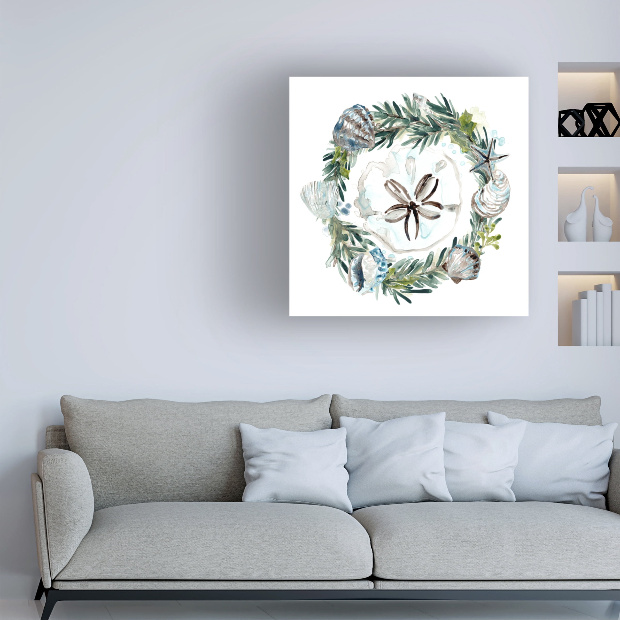June Erica Vess 'Coastal Christmas Shell II' Canvas Art
