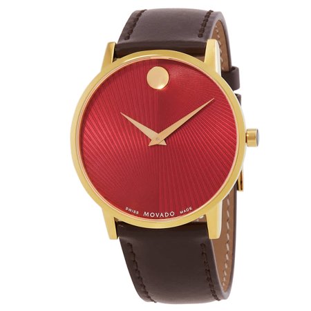 Movado Museum Classic Quartz Red Dial Men's Watch 0607801