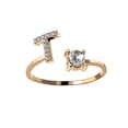 thumbnail image 2 of PVCS Exquisite Fashion 26 English Alphabet Style Ring Letter Fashion Copper Ring, 2 of 2