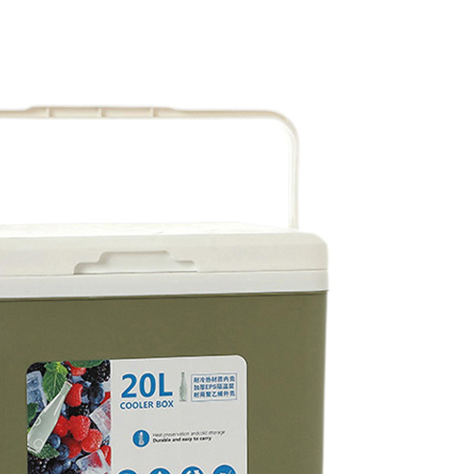 MAGIDEAL Box 20L with Heavy Duty Handle Ice Chest Small for Stall Beach Picnic Green