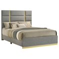 thumbnail image 3 of Coaster Ines 52" Contemporary Upholstered Fabric Queen Panel Bed in Gray, 3 of 9