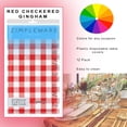 thumbnail image 6 of Red Gingham Checkered 12 Pack Standard Disposable Plastic Party Picnic Tablecloth 54 Inch. x 108 Inch. Rectangle Table Cover By Zimpleware, 6 of 6