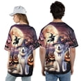 thumbnail image 5 of Spooky Halloween Night Witch Great Pyrenees Glowing Pumpkins All Over Print 3D Baseball Shirt Pyr Dog Lover Softball Sport - 12015, 5 of 6