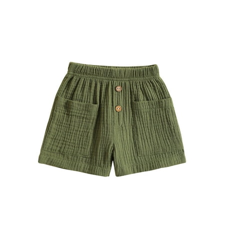 

Qtinghua Toddler Baby Girl Boy Shorts Cotton Linen Loose Harem Shorts Elastic Waist Athletic Shorts Summer Jogger Shorts
