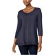 thumbnail image 1 of Camiseta básica con dobladillo con volantes Style&co para mujer azul extragrande, 1 of 2