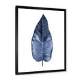 thumbnail image 2 of Designart 'Blue Leaf Watercolour On White Background' Traditional Framed Art Print, 2 of 4