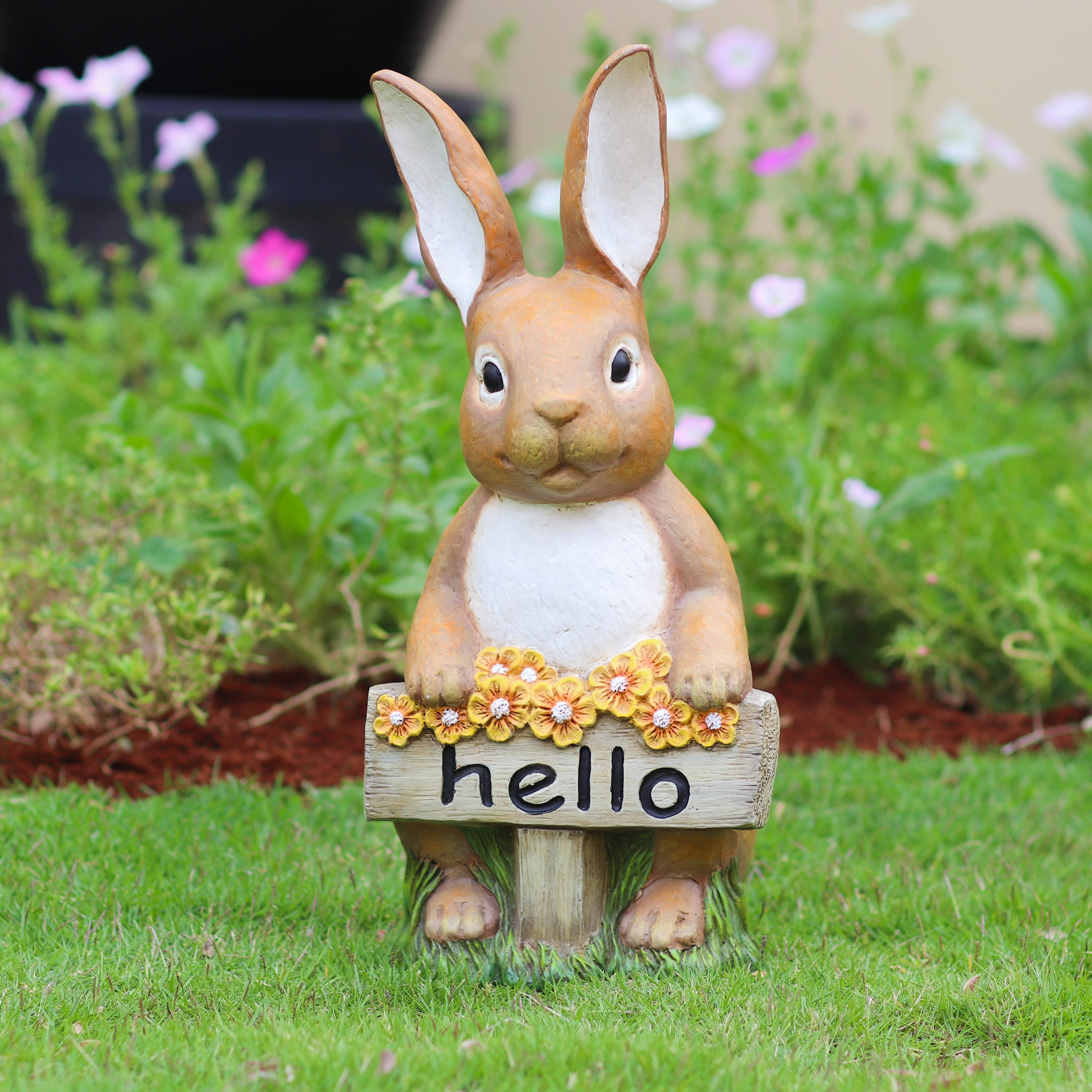 Mainstays Outdoor Welcome Bunny Garden Statue