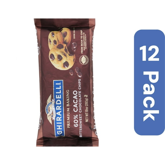 Ghirardelli 60% Cacao Baking Chips 10 oz Pack Of 12