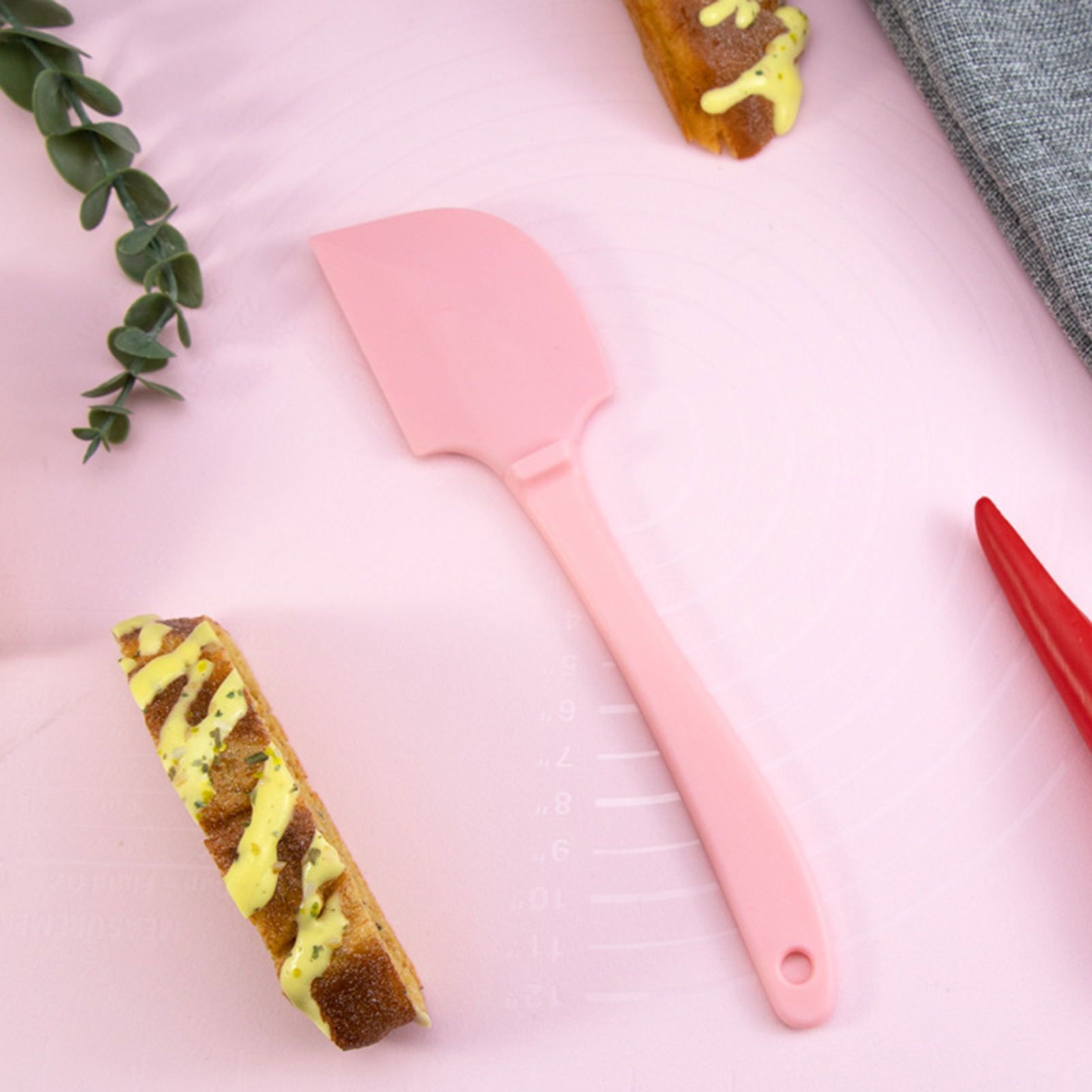 Chicmine Mixing Spatula High Temperature Resistance Soft with Stand