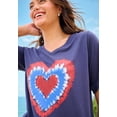 thumbnail image 2 of Woman Within Plus Size Cuffed Americana Print Tee, 2 of 6