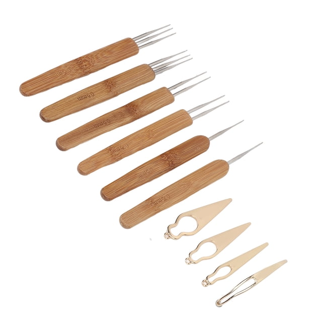 Dreadlocks Tool Set, Beautiful Hairstyle Alloy Different Shapes Dreadlock Crochet Needle For Gold