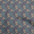 thumbnail image 1 of oneOone Cotton Poplin Navy Blue Fabric Asian Floral Fabric For Sewing Printed Craft Fabric By The Yard 42 Inch Wide, 1 of 4