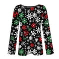 thumbnail image 5 of SELONE Christmas Vacation Shirts for Women Long Sleeve Xmas Fashion Tees Casual Crewneck Loose T Shirt Xmas Print Shirt Multicolor L, 5 of 6