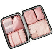 Adwaita Pink Packing Cubes - Travel Suitcase Organizer Compression Travel Cubes Bags 6 Sets