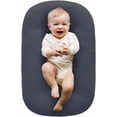 thumbnail image 1 of 100% cotton baby lounger, newborn baby pillow, baby lounger for 0-24 months, 1 of 18