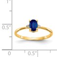thumbnail image 2 of Bague Pierre de Naissance Saphir en Or Jaune 14k September, 2 of 6