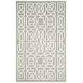 thumbnail image 2 of SAFAVIEH Cambridge Norbert Geometric Wool Area Rug, Silver/Ivory, 5' x 8', 2 of 7