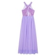 thumbnail image 3 of YONGHS Kids Girls Chiffon Wedding Bridesmaid Dress Party Prom Gown 4-14 Lavender 12, 3 of 7