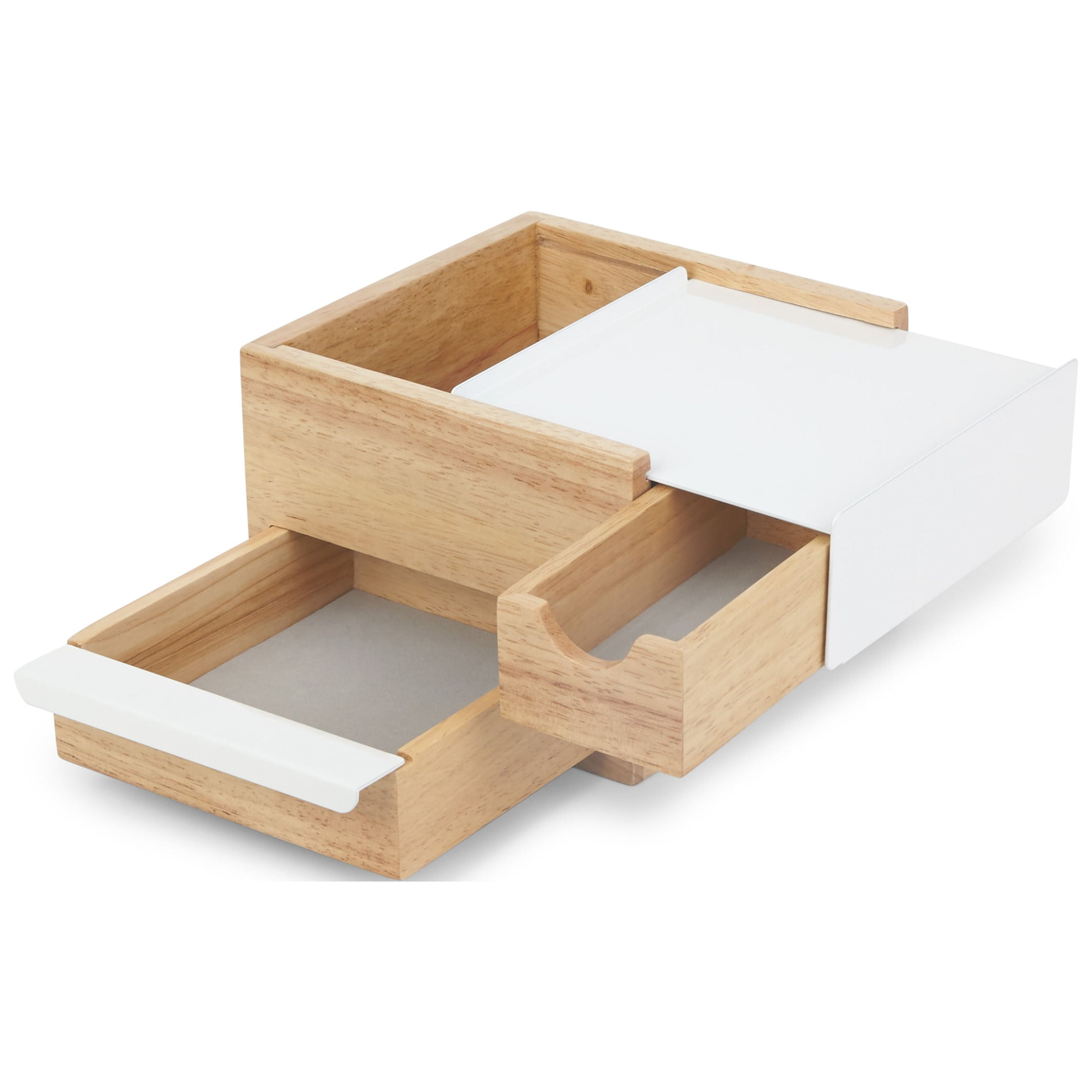 Umbra Mini Stowit Jewelry Box Accessory Organizer Unisex White/Natural