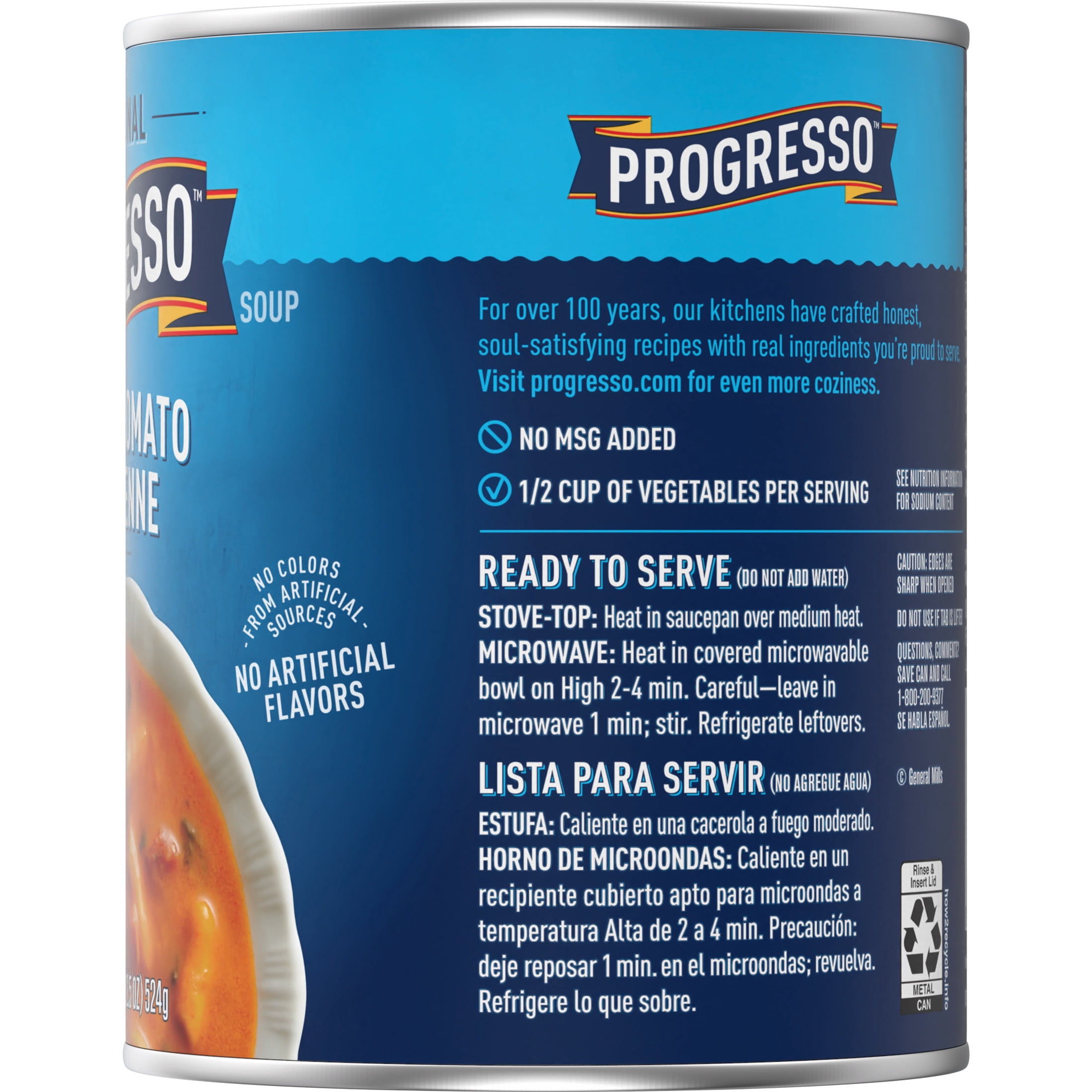(5 pack) Progresso Traditional, Creamy Tomato with Penne Canned Soup, 18.5 oz