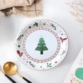 thumbnail image 2 of BPPEG Merry Christmas Paper Plates, 8" Winter Theme Tree Dessert Plate, Disposable Redberry Plates Paper, Cake Salad Fruit Cartoon Tableware, Holiday Serving Supply, Bbq Picnic Favor, 2 of 7