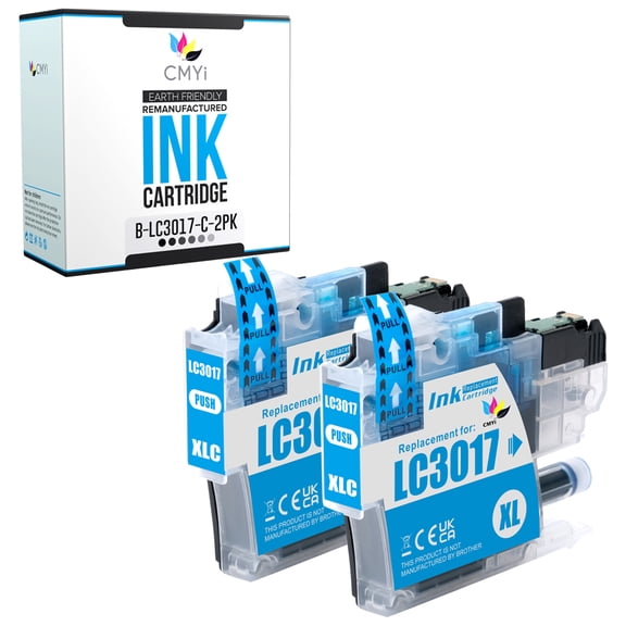 CMYi LC3017 Cyan 2-Pack Ink Cartridge Compatible for Brother MFC Series J5330DW J5335DW J5730DW J6530DW J6930DW (2 Cyan)