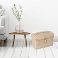 thumbnail image 2 of Osdhezcn Handmade Rattan Storage Box with Lid for Bulk Sundries Organizer Straw Basket, 2 of 7