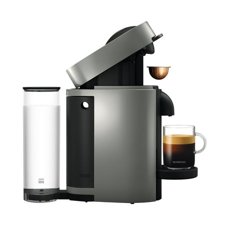 Nespresso Vertuo Plus Coffee and Espresso Maker by De'Longhi, Grey with Aeroccino Milk Frother - Grey