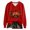 Red 0902 sweatshirts, variant on Womens Plus Size Halloween Sweatshirts Trendy Pumpkin Floral Printed Long Sleeve Graphic Tops Fall Loose Fit V Neck Tshirts Pullovers Red XL