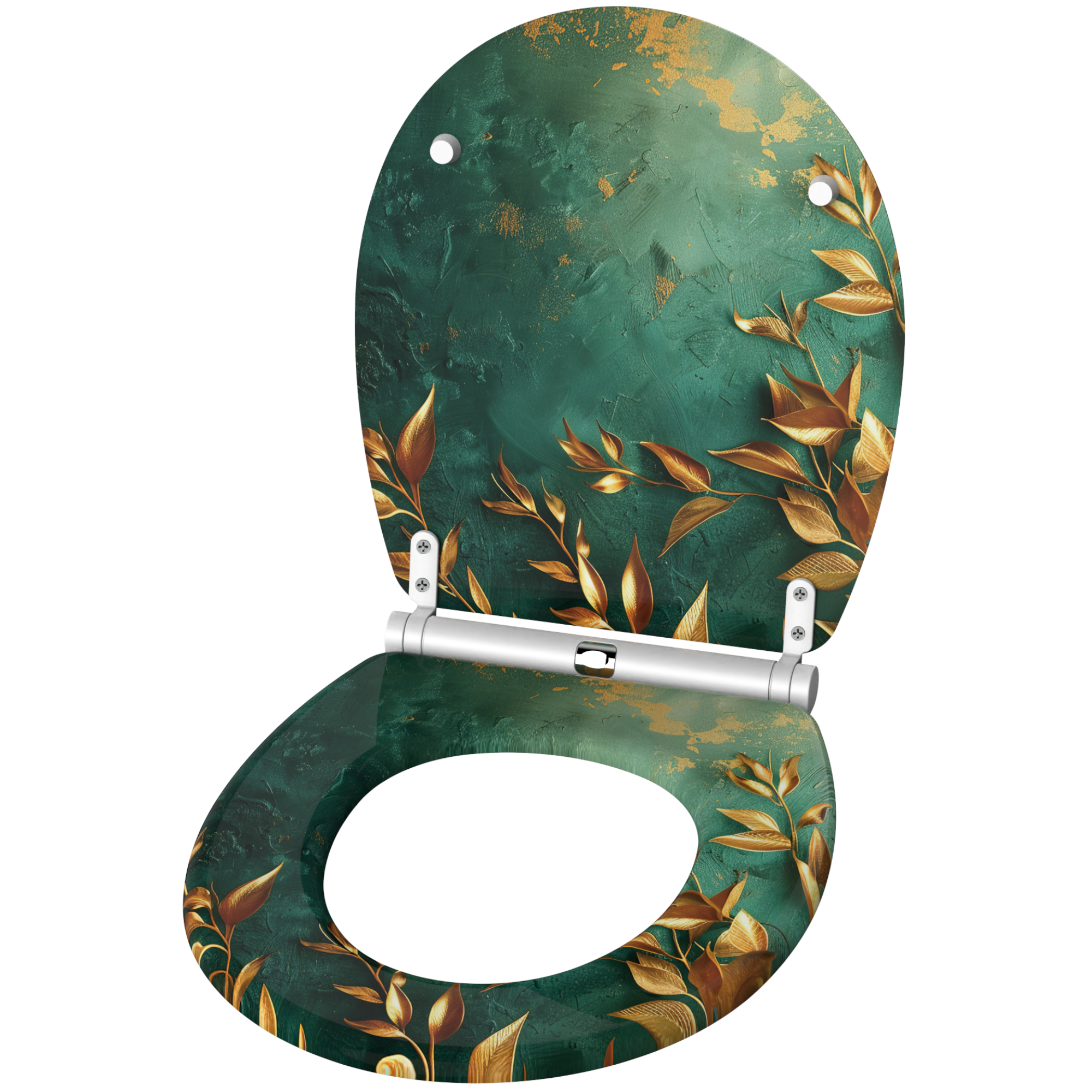 Sanilo Toilet Seat ROUND, Soft Close, One-Click Quick Release, Easy Installation, Non-Slip, Easy to Clean (Greego)