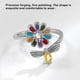 thumbnail image 3 of Jumpingount Anillo ajustable de apertura para mujer, anillos de decoración de circón de flores personalizados, joyería decorativa para fiesta de Festival Ropa, zapatos y accesorios Miscelánea Jumpingount AP018267-00B, 3 of 6